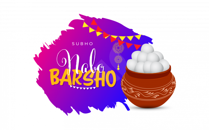 Shubho Noboborsho Wishes Sticker Design Template