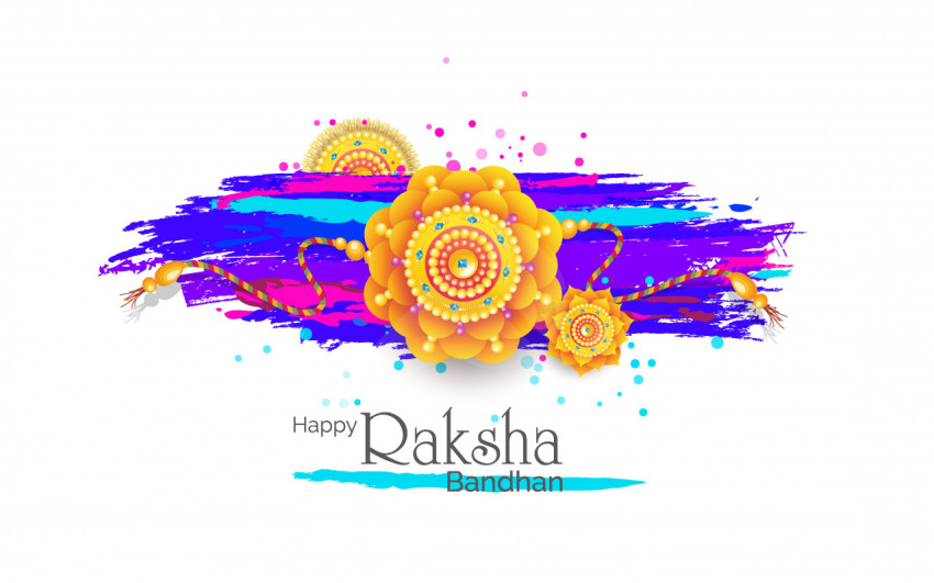 Happy Raksha Bandhan Greeting Illustration