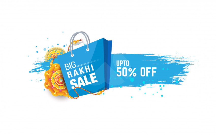 Big Rakhi Sale Banner Design Template