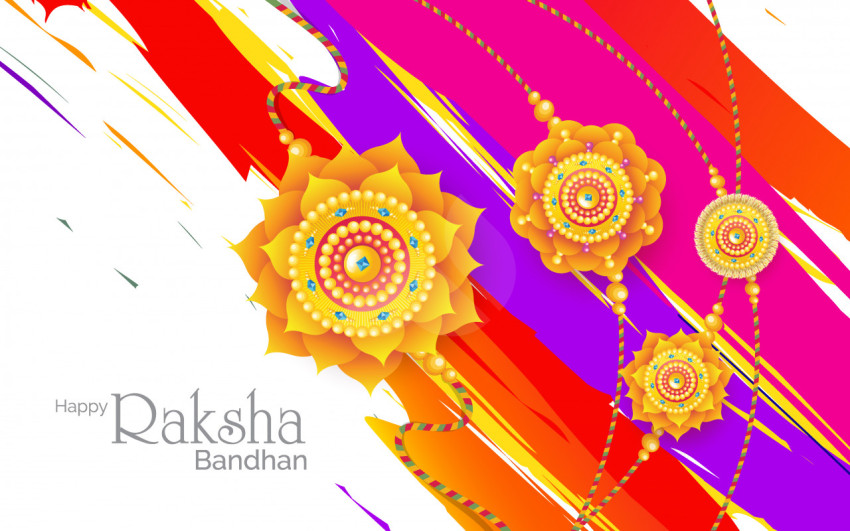 Colorful Raksha Bandhan Wishes Background