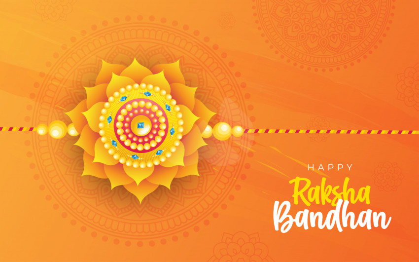 Happy Raksha Bandhan Wishes Background Illustration