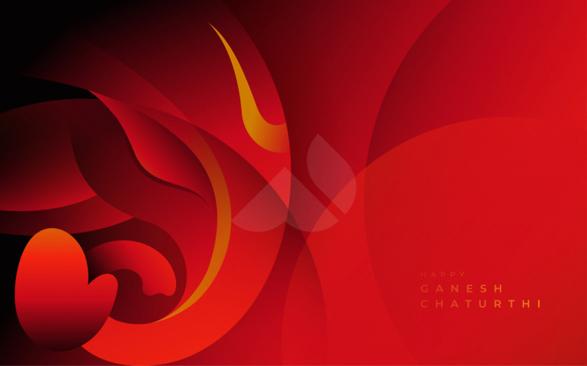 Happy Ganesh Chaturthi Wishes Greeting with Creative Ganesha Illustration