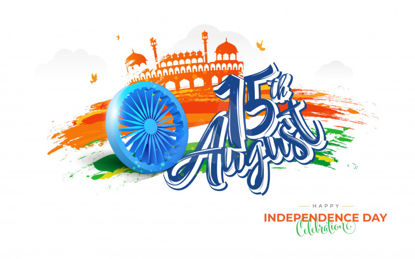 15th August Indian Independence Day Celebration Greeting Template