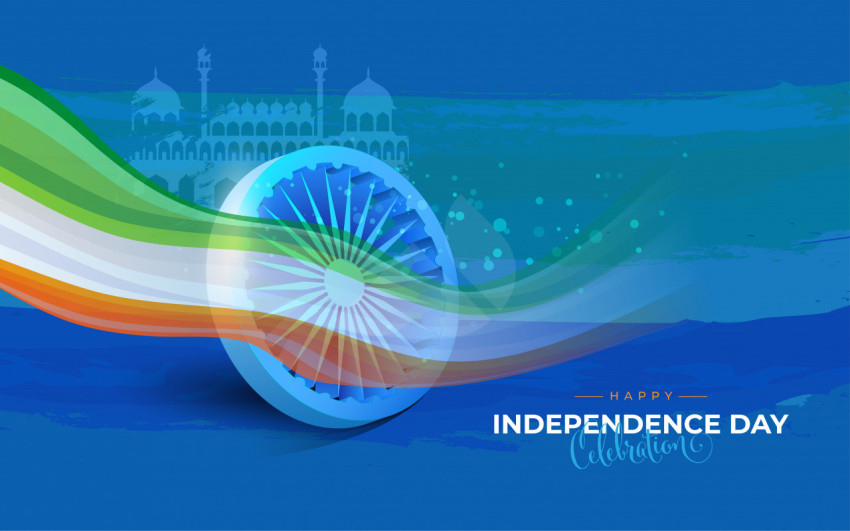 Indian Independence Day Greeting Background Template