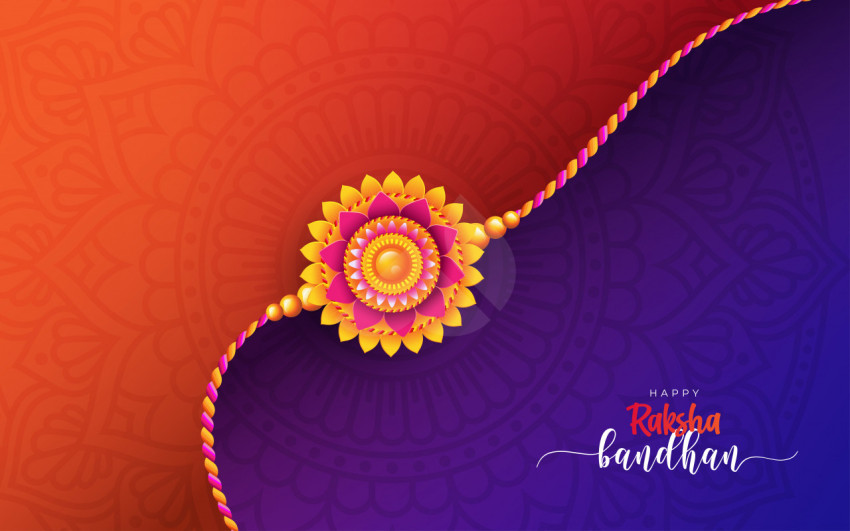 Happy Raksha Bandhan Greeting Background Template