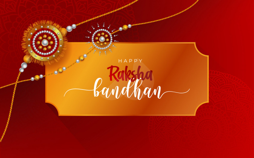 Happy Raksha Bandhan Wishes Greeting DesignTemplate