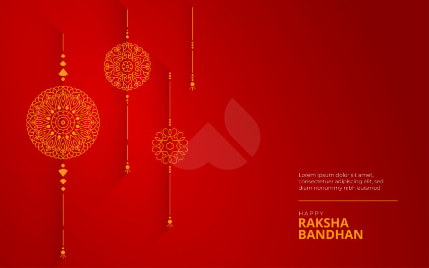 Happy Raksha Bandhan Greeting Design Template