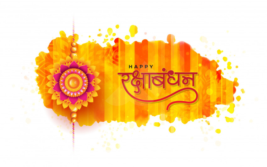 Happy Raksha Bandhan Hindi Background Design Template