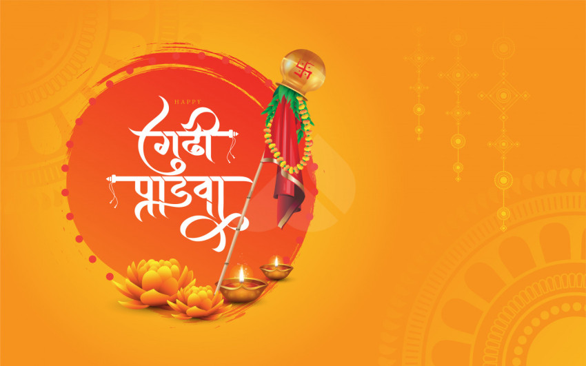Happy Gudi Padwa Greeting Background