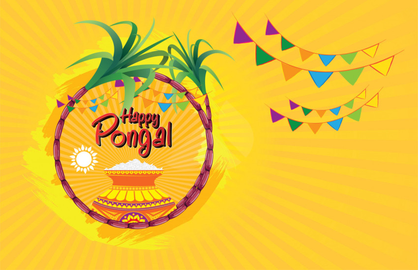 Happy Pongal Greeting Design Template