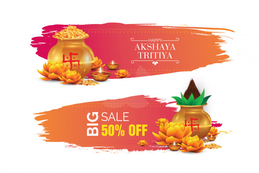 Akshaya Tritiya Offer Banner Design Set