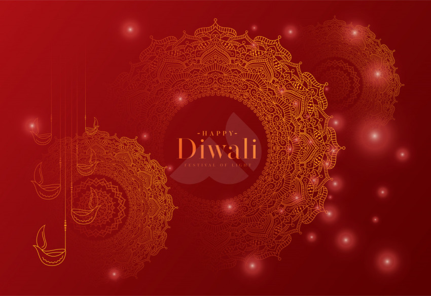 Happy Diwali Festival Background Template
