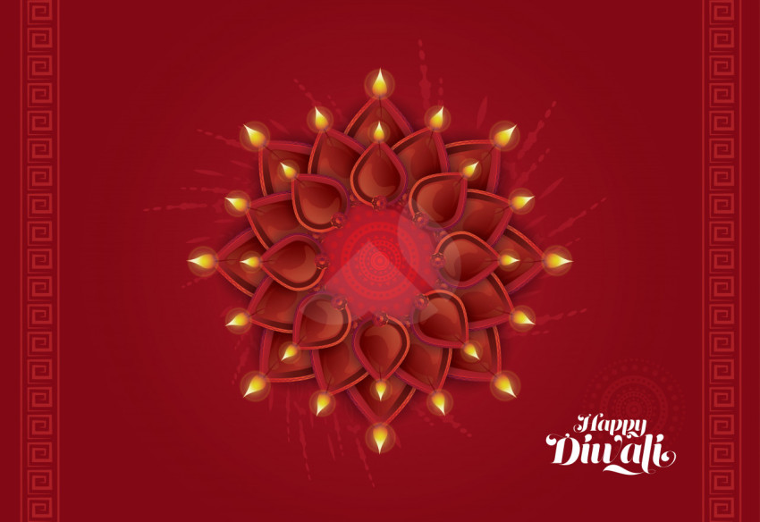 Happy Diwali Festival Background Template
