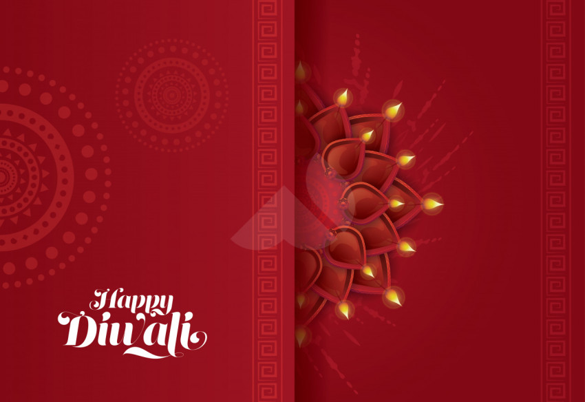 Diwali Greeting Background Template