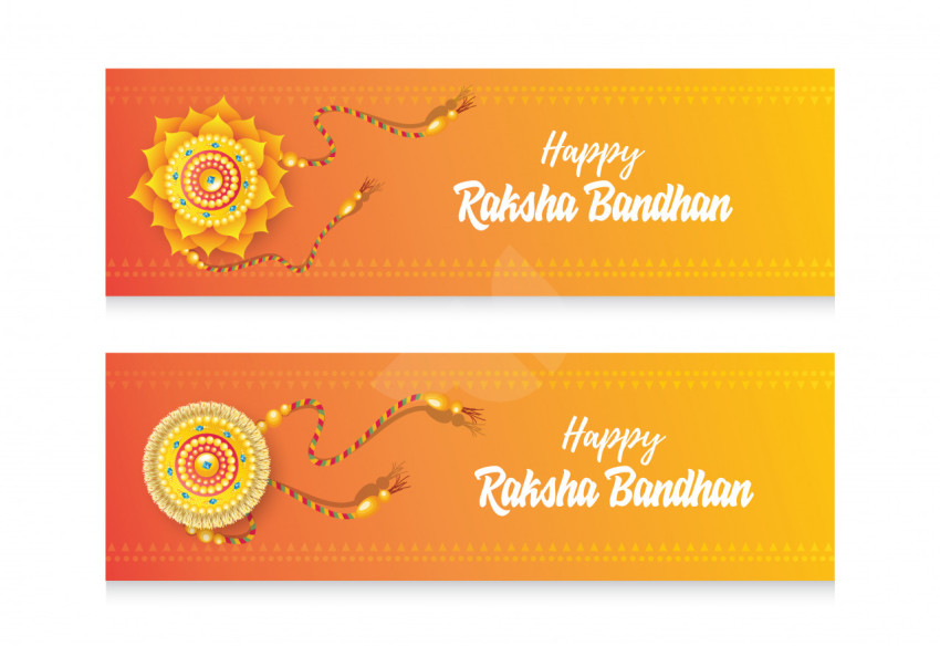 Happy Raksha Bandhan Banner Design Template