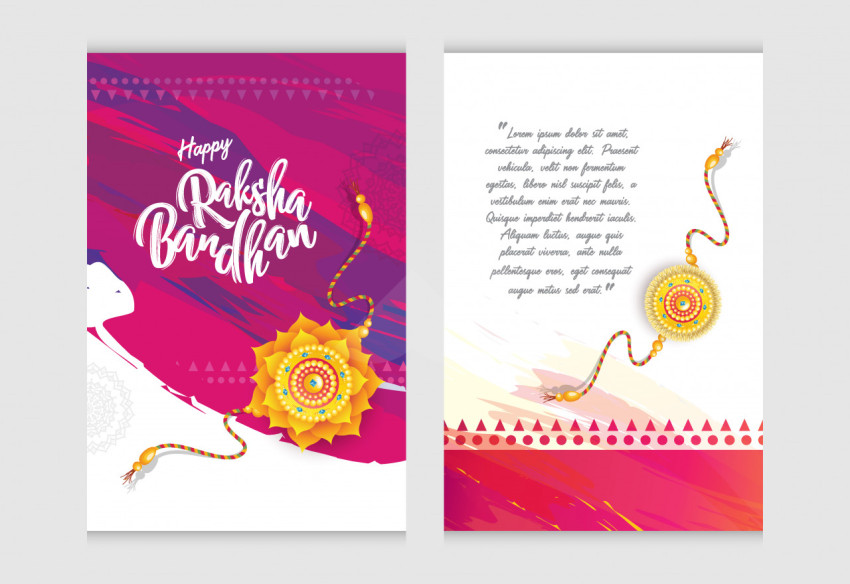Happy Raksha Bandhan Greeting Template Illustration