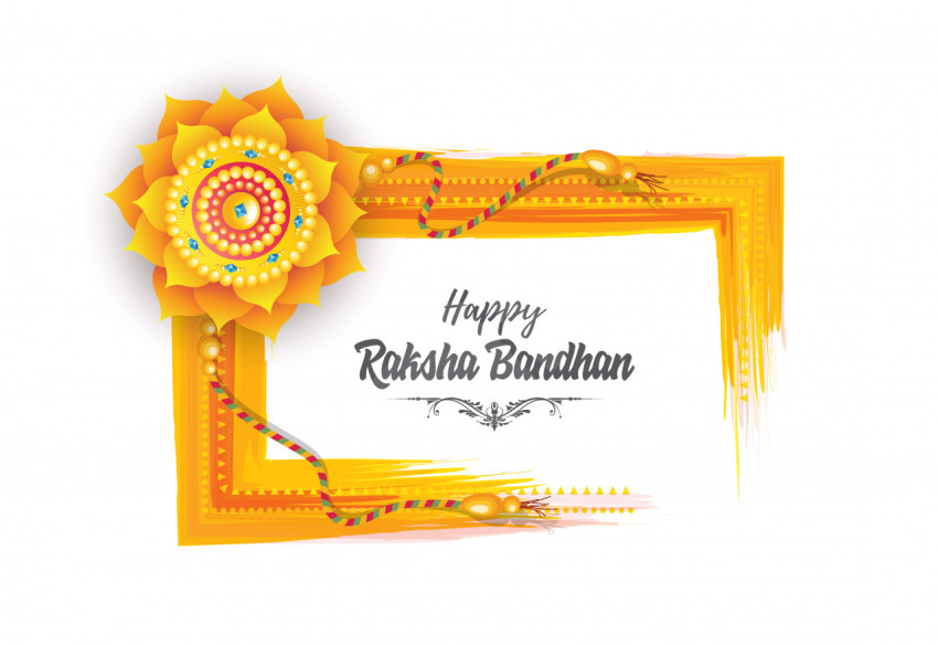 Happy Raksha Bandhan Greeting Template Design