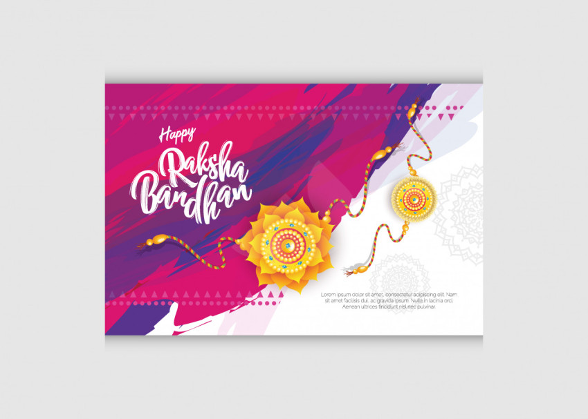 Happy Raksha Bandhan Greeting Card Template