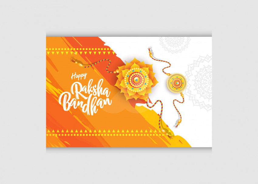 Happy Raksha Bandhan Greeting Card Design