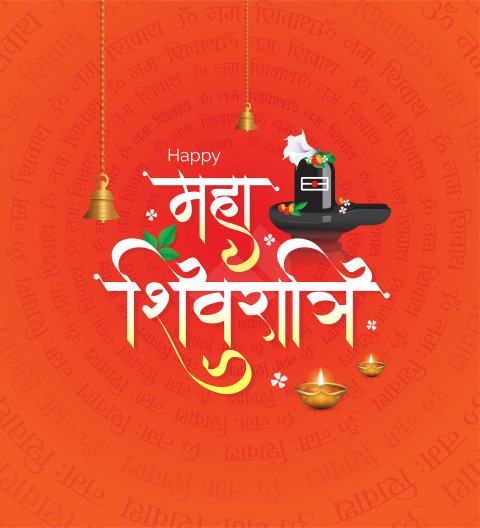 Happy Maha Shivratri Hindi Greeting Background