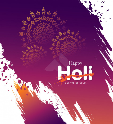 Free Happy Holi Background Template Design