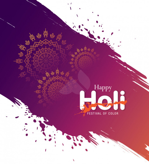 Free Holi Background Template