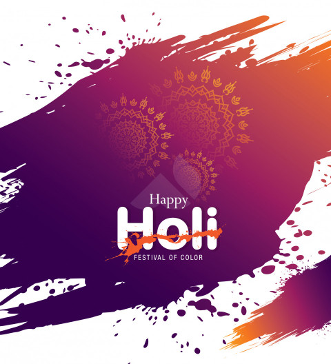 Free Holi Background Template Design