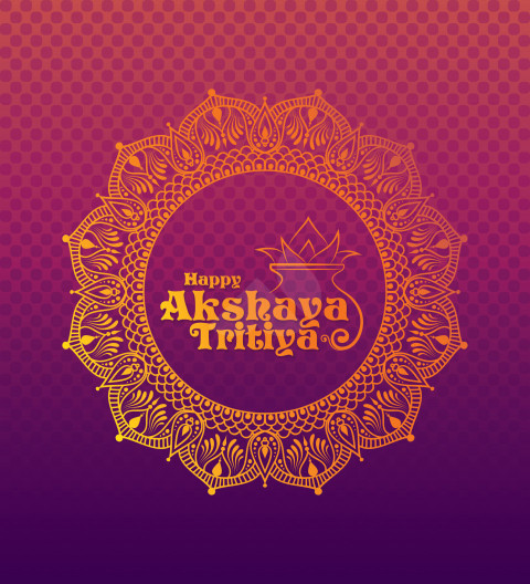 Happy Akshaya Tritiya Greeting Background Template