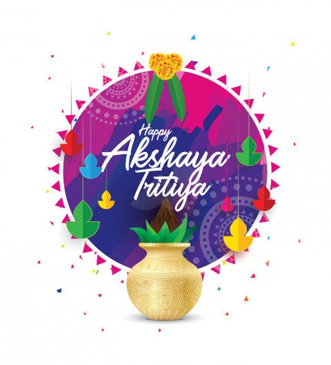 Happy Akshaya Tritiya Greeting Background - Free
