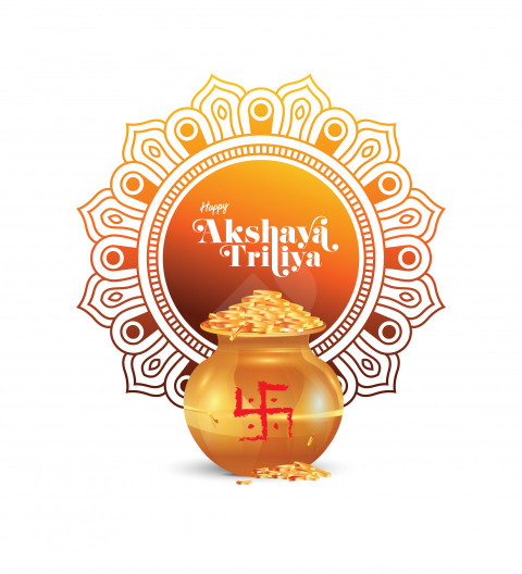 Happy Akshaya Tritiya Greeting Background Template