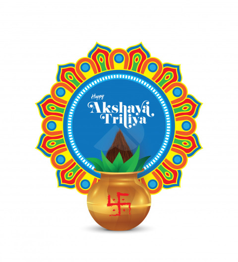 Happy Akshaya Tritiya Greeting Background Template