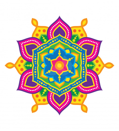 Decorative Rangoli Design Vector Illustration