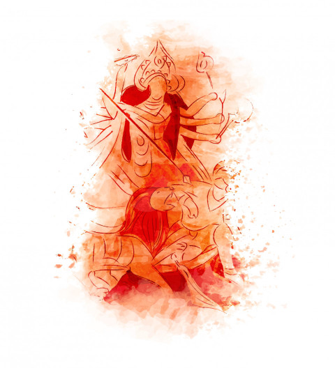 Maa Durga Abstract Illustration