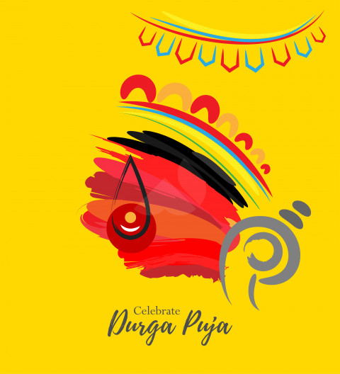 Celebrate Durga Puja Greeting Template