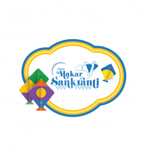 Happy Makar Sankranti Wishes Sticker Design