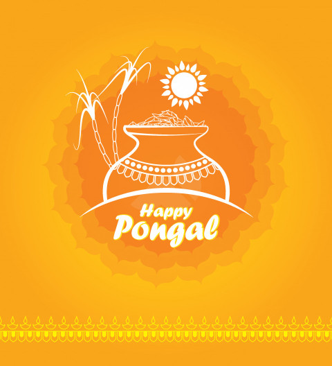 Happy Pongal Wishes Greeting Background
