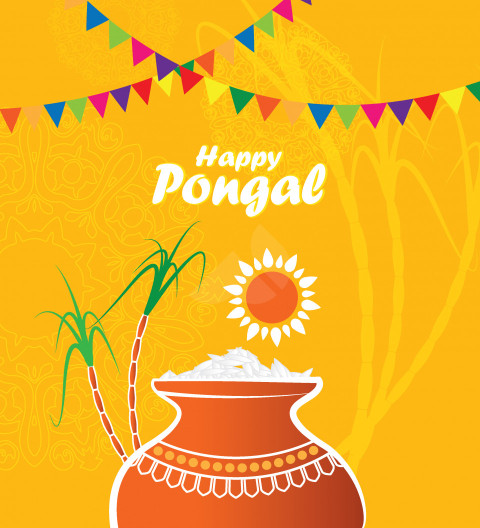 Happy Pongal Wishes Background - Free