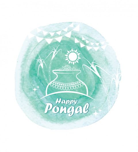 Happy Pongal Wishes Greeting Background - Free