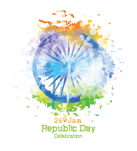 Indian Republic Day Celebration Wishes Template Design - Free