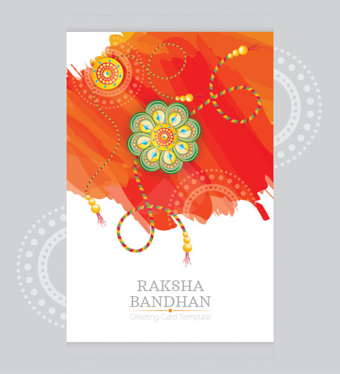Raksha Bandhan Greeting Card Template Design