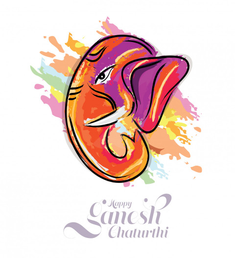 Happy Ganesh Chathurti Greeting Template -Free