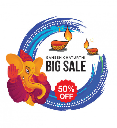 Ganesh Chathurti Offer Banner Design Template