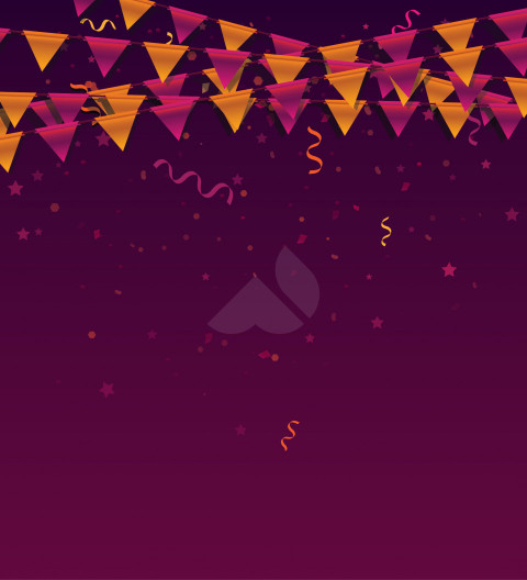 Celegration Background with Chain Flags - Free