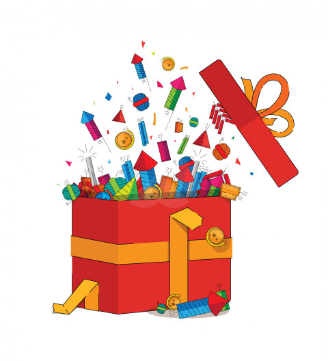 Firecrackers Box Vector Illustration - Free