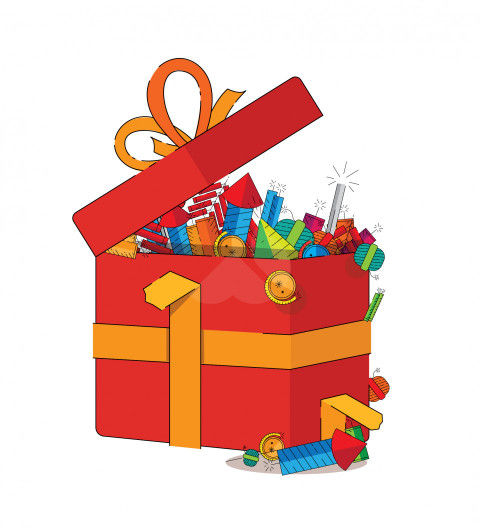 Firecrackers Box Vector Illustration - Free