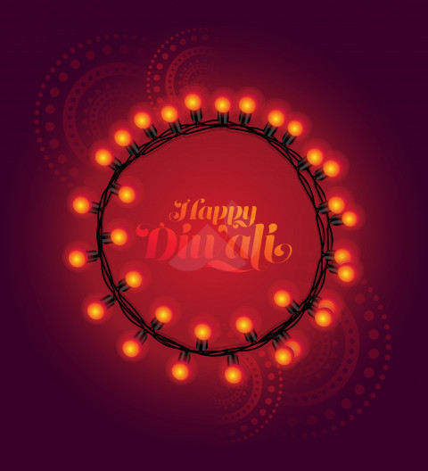 Diwali Wishes Background Design Template - Free