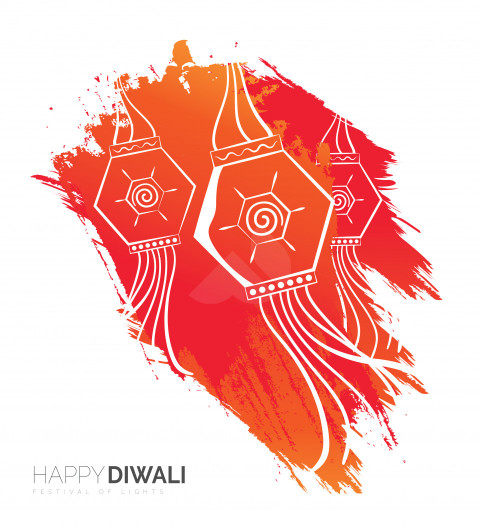 Happy Diwali Abstract Greeting Background Template
