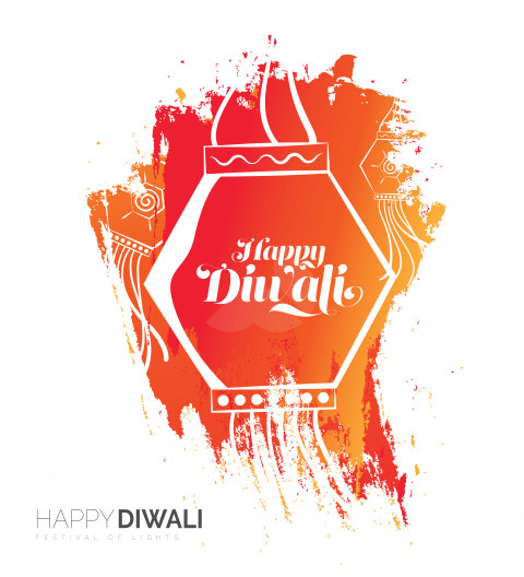 Happy Diwali Festival Abstract Background Template