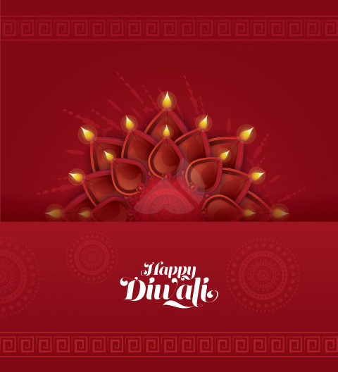 Diwali Greeting Background Template