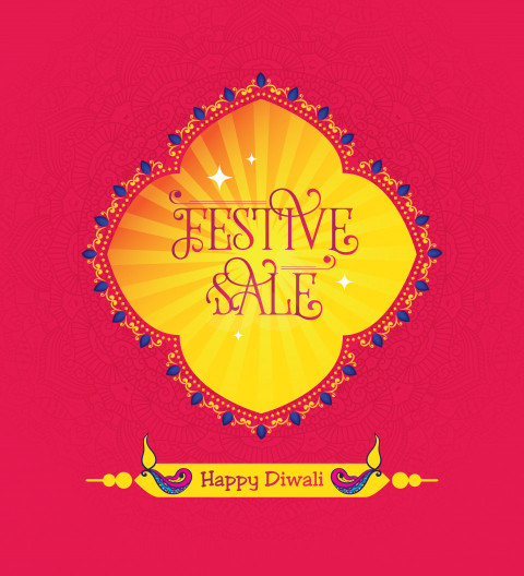 Diwali Festival Sale Background Template
